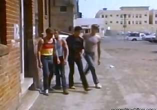 Vintage gay ação no CIDADE ruas