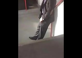 muhteşem Fransızca takım elbise adam cep masturbasyon üzerinde tren