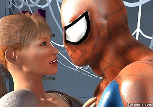 Mary J\'s tight juicy teen pussy gets drilled by spidey\'s cock