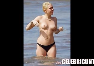 Miley Cyrus tittastic Celebrity Mayhem