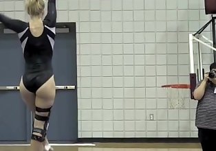 blonde pawg gymnast with a very jiggly booty
