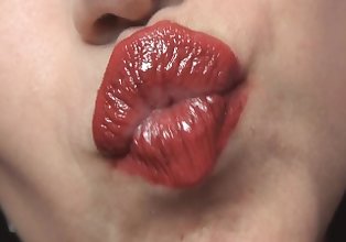 Sarah Blake Femdom - kus fetish En lippenstift fetish - zet u schrap tot