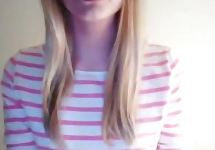 blonde Teen auf Webcam Streifen