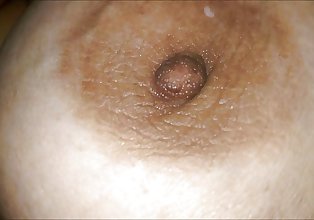 Close up big nipple peek