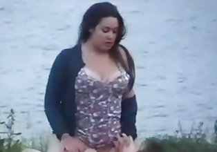 Chubby 20yr old Girlfriend Fucking at the Lake