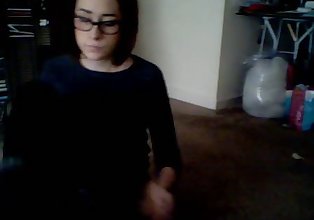 Teen ayak alay üzerinde webcam