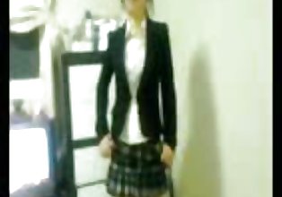 Koreaanse Meisje neukt met School uniformen