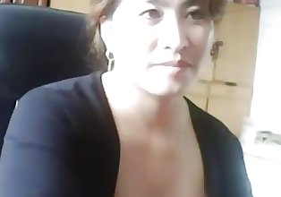 Chinese milf plays and gets caught