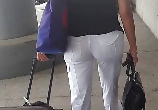 Hot milf in transparent pants at FLL airpot part 2