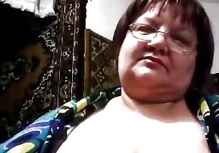 CH wery old and fat granny, shows her big ass