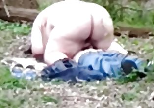 bbw caught in the woods