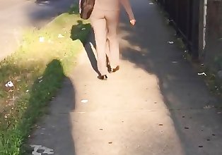 Nice slim booty redbone MILF in grey dress pants vpl 1