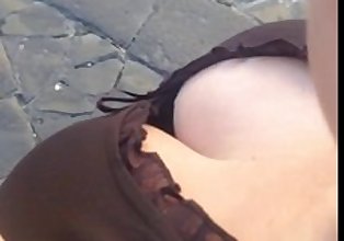short downblouse clip of my sexy wife in Italy