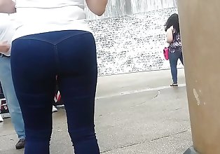 Candid sexy European milf with a tight ass.