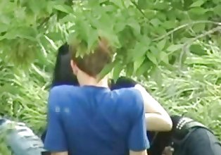 Asian Girl Playing With Russian Boyfriend Cock On Public