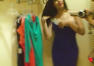 TS Vivian Black in the fitting room
