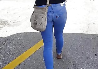 Candid tight jeans
