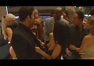 Guests on a Rocco Siffredi reception are involved in an orgy