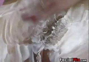 Fresh Shaved Pussy Fucking And Facial