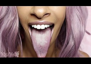 Longue Long Tongue Lips Mouth Fetish Lollipop Sucking
