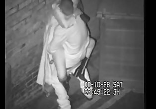 British Slut Caught Shagging On CCTV Behind The Dancing
