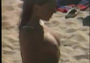 Alizee Jacotey nude at the beach
