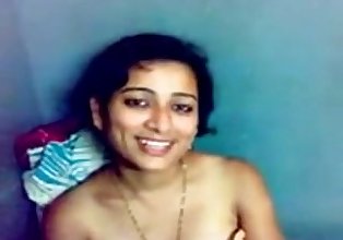 Cute Kerala Aunty\'s Boobs and Pussy Show Captured by Her