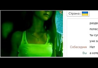 Ukrainian girl 18 omegle chatroulette show pussy & ass & boobs
