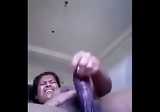 Horny desi bhabhi masterbation with huge toys and loud moaning