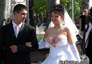 Real Brides Show Their Pussies!
