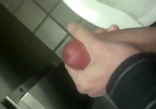 Dude Yanking his thick hung dick in public