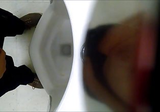 Urinal Spy - Young White Guy with big nice uncut dick # 1