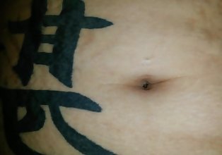 Chubby belly button close up