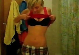 cute girl flashes tits