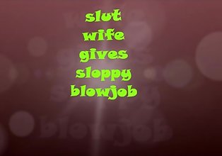 slet vrouw geeft Slordig blowjob