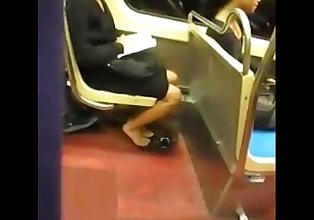 Candid Shoeplay 1 May 20th, 2015 on train