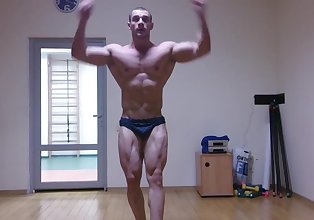 Bodybuilder Posing Practice 16