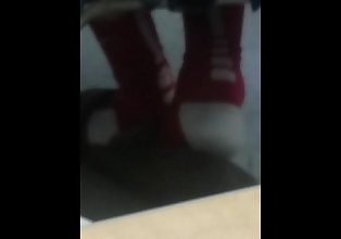 Spying On Alex\'s Socked Feet Wearing Slides