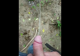 Me pissing in the Woods