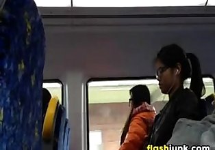 Flashing A Hard Cock In Asia On The Train