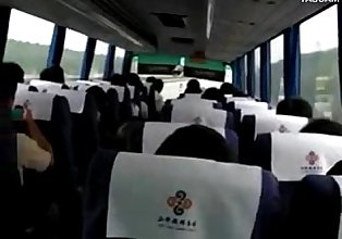 실 여자 자위 에 버스 에 중국 도로