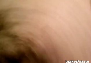 Horny man films hairy pussy from lonely