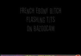 Horny ebony frenh bitch shows tits on camby GranDBastard live sex chat   Gapingcams.com