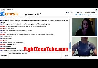 Hottest Teen Girl Ever on Omegle Shows Huge Tits For Cumshot on Webcam