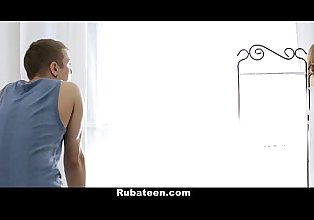 RubATeen - Rubbing And Drilling Avery'_s Tight Pussy