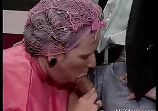 Grandma Ass Fucked by her Hairdresser