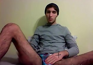 Gay hairy teen cock movie He touches himself through his cut-offs